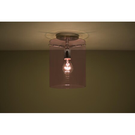 Besa Lighting Besa Ceiling Pahu 8 Satin Nickel Transparent Amethyst/Opal No Inner Gl 1KM-A00607-SN-NI